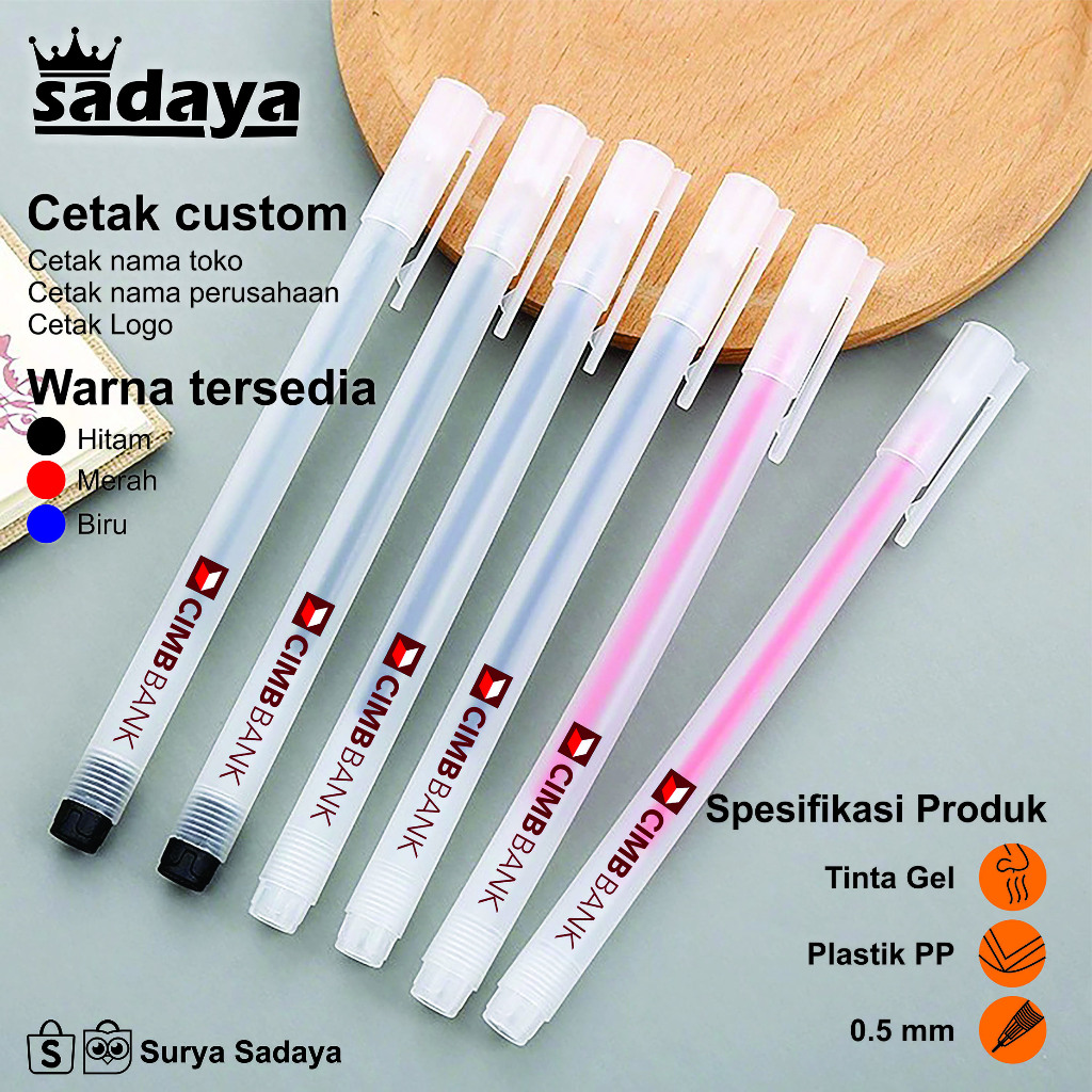 

Pulpen Gel Custom logo Print UV Pulpen Cetak Bolpoin Gel 0.5mm