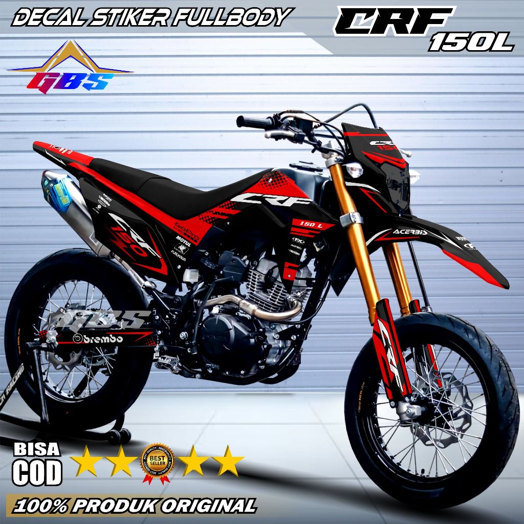 Terbaru - Decal Stiker CRF 150L Fullbody Sticker Motor CRF 150 L 2018 Full Body Bisa Costum