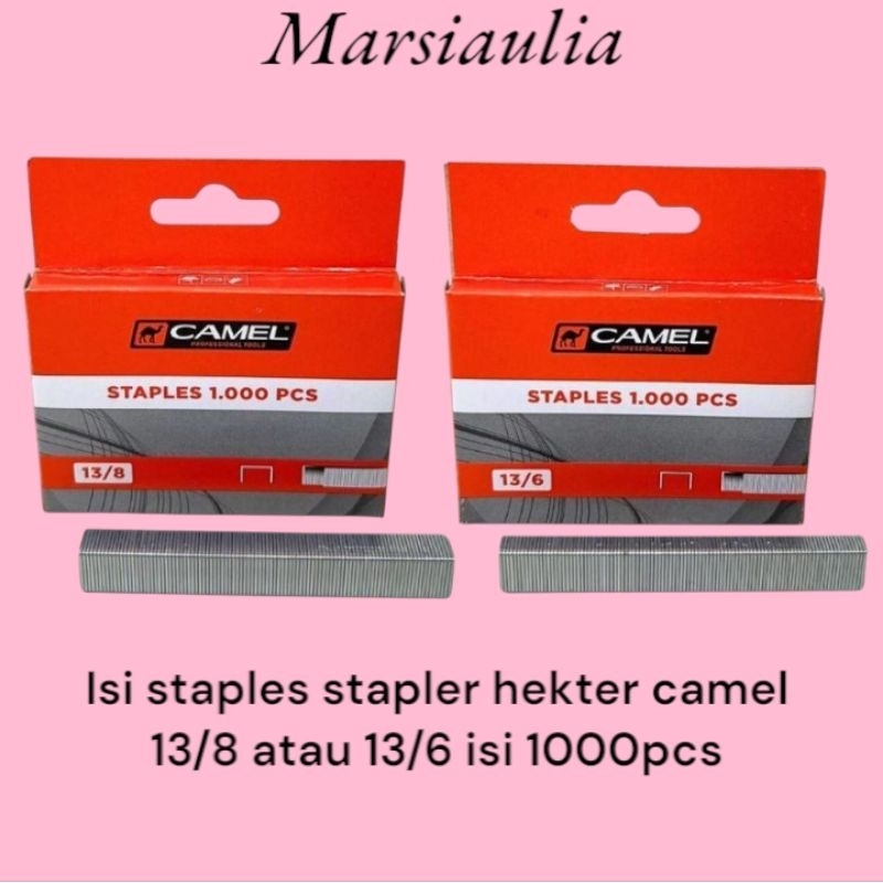 

Isi staples stapler hekter camel 13/8 atau 13/6 isi 1000pcs