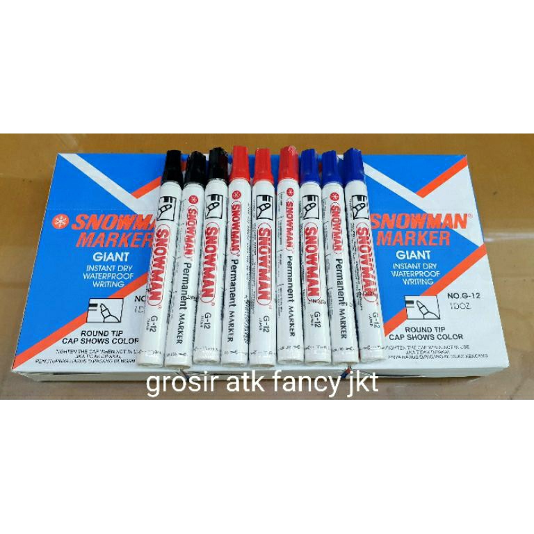 

G 12 Spidol Permanent Marker G12 Snowman G12 KODE J3K1