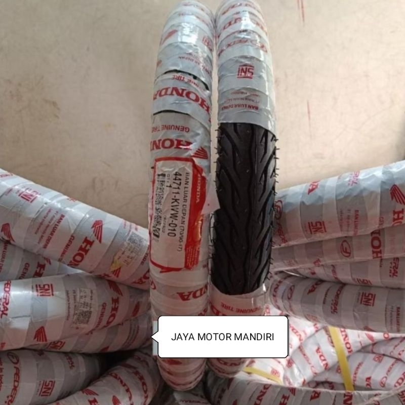 BAN DEPAN MOTOR SUPRA REVO KHARISMA  UKURAN 70/90-17 FEDERAL HONDA ORIGINAL