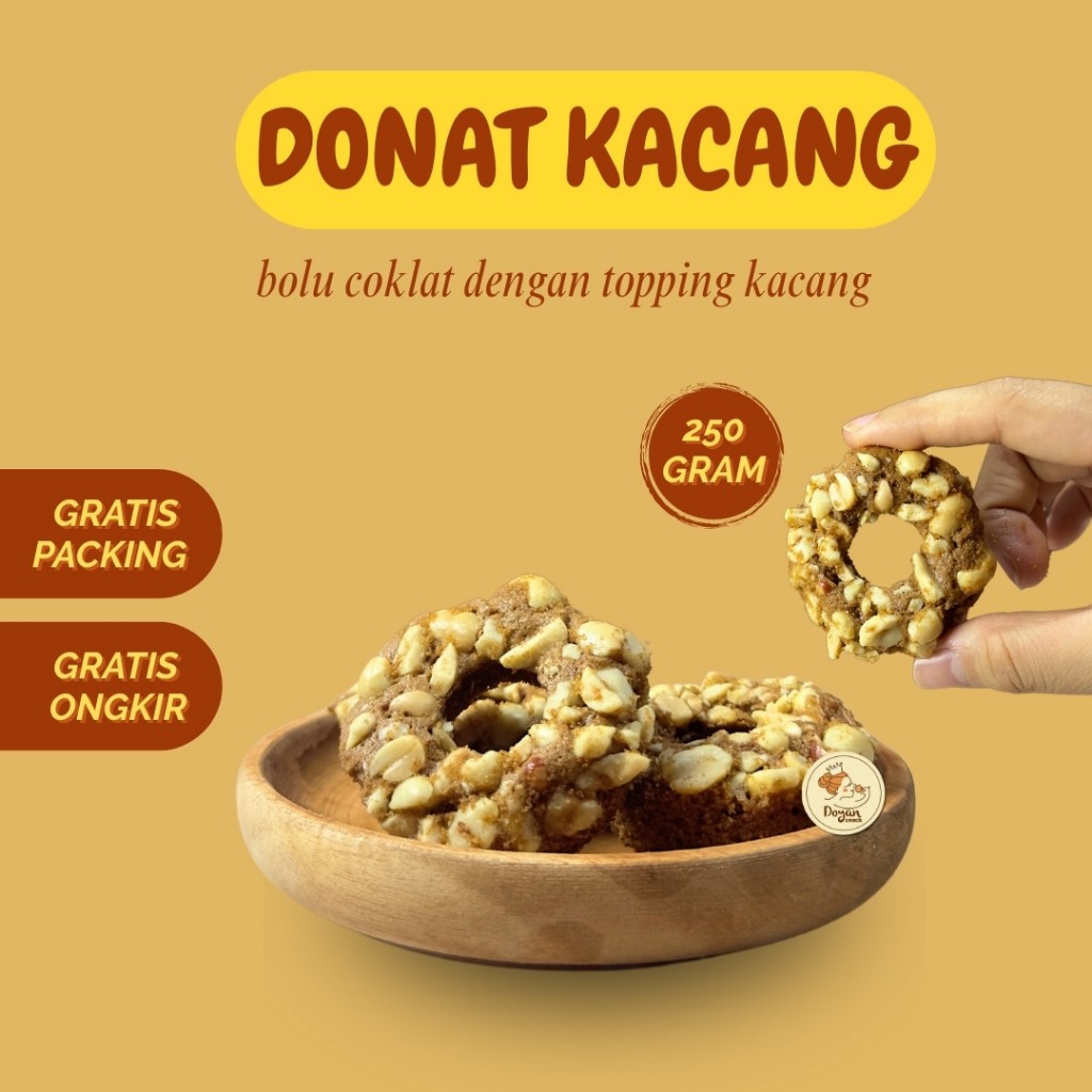 

DONAT KACANG / BOLU COKLAT KACANG DONAT 250GR