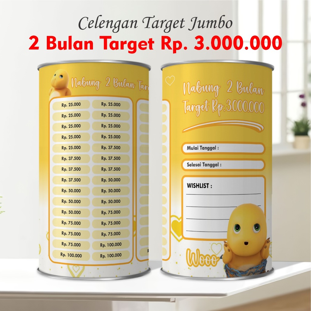 Celengan Target Jumbo Nabung Bulanan Celengan Jumbo Celengan Anak Celengan Viral Celengan Target Buk