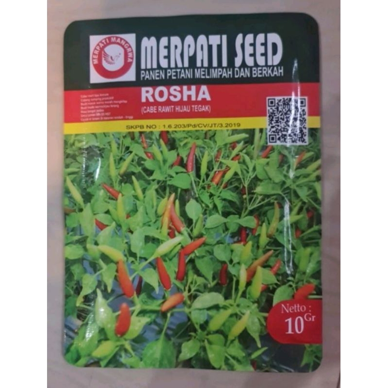 Benih bibit Cabe Rawit Hijau Tegak ROSHA 10 gr