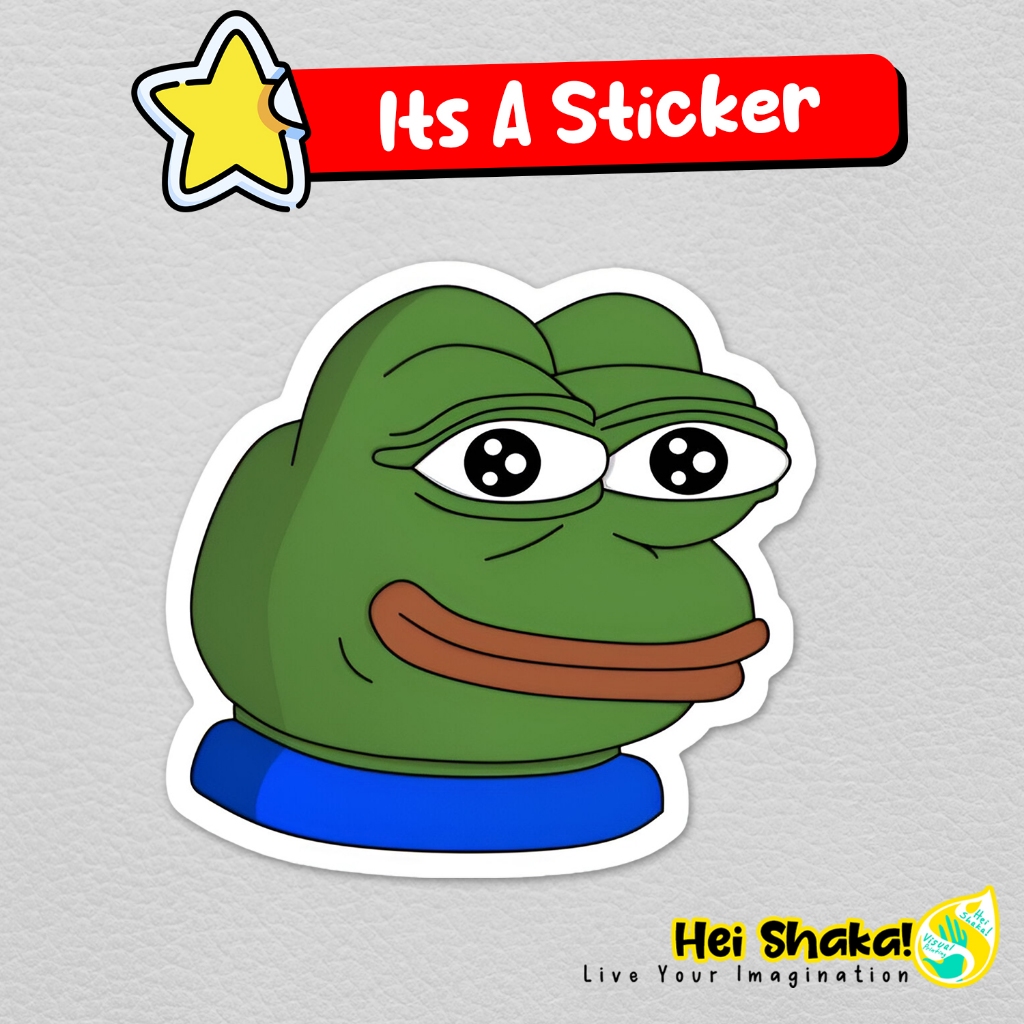 

Stiker Pepe Frog Sticker Meme Lucu Vinyl Anti Air