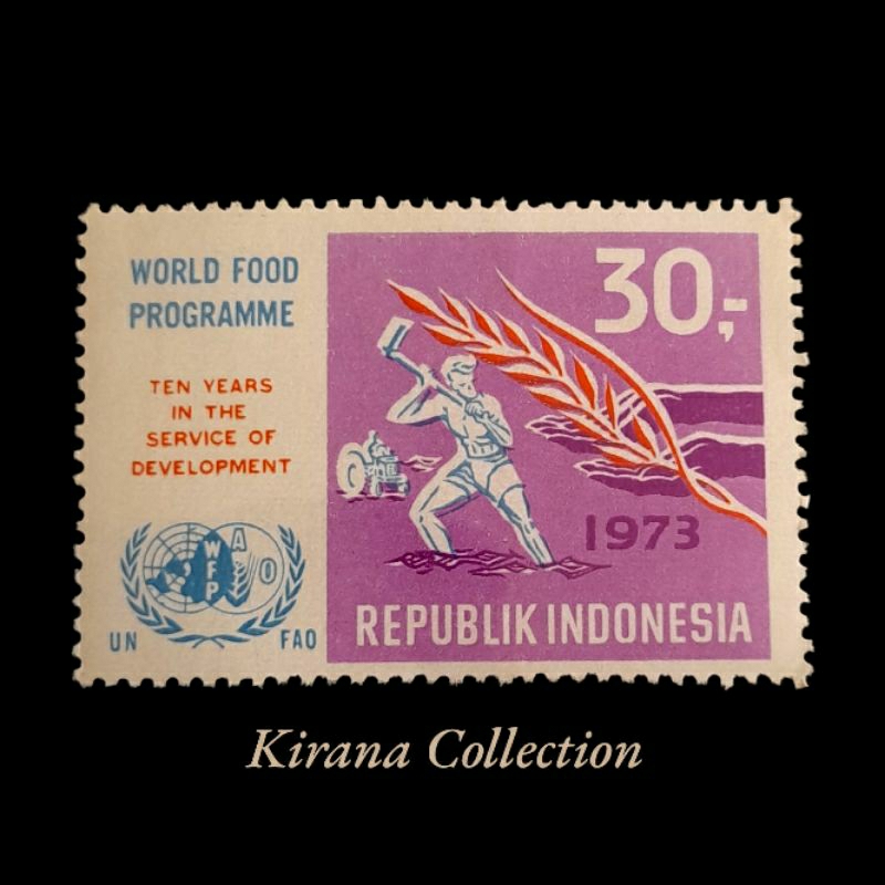 

LOT F331 KOLEKSI PRANGKO INDONESIA I-161 1V 10 TAHUN PROGRAM PANGAN SELURUH DUNIA 1973