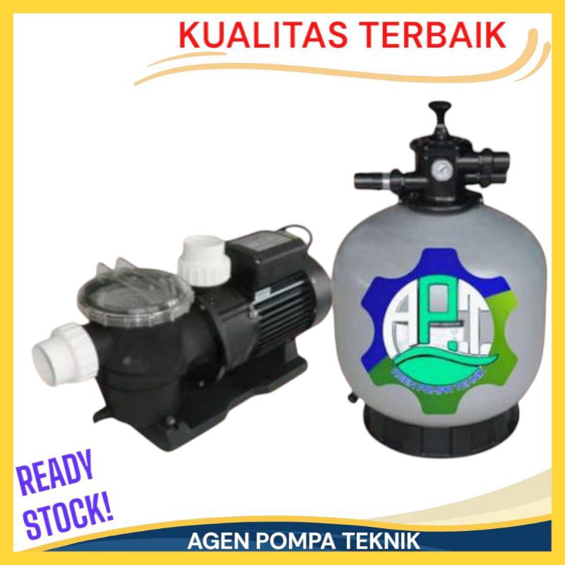 Paket Combo pompa kolam renang EMAUX FSF 500W + Sand Filter Emaux V500