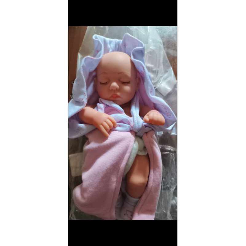 12" micro preemie full body silicone baby doll boy lifelike Reborn doll.
