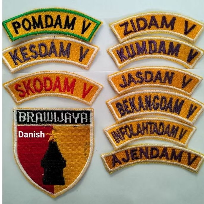 BET BORDIR LOGO LAMBANG PDH KODAM V BRAWIJAYA