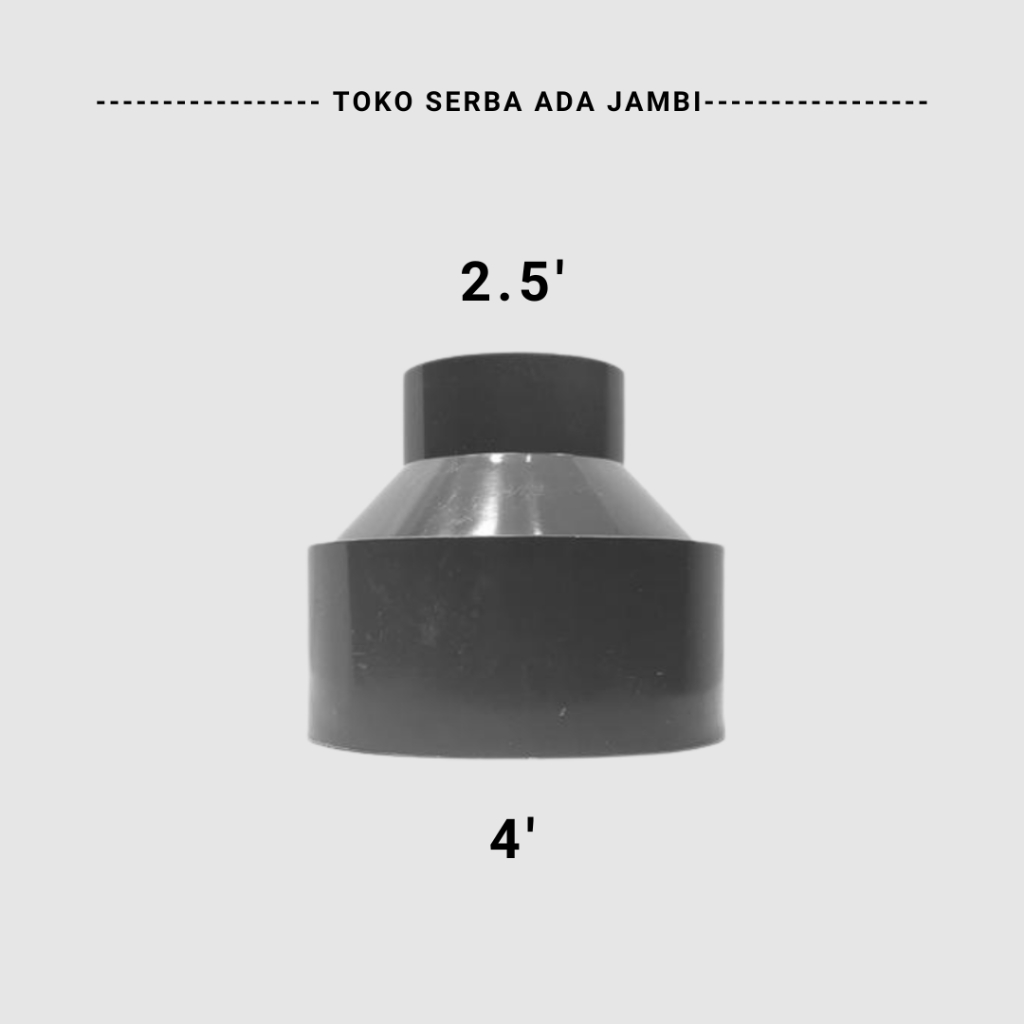 Turunan Pipa PVC 4 x 2.5 inch D merk Rucika / Vlok Sok 4 x 2 1/2" inch PVC Power / Reducer Sock 4 x 