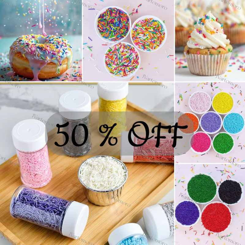 

50gr SPRINKLE Jimmies Hiasan kue Mesis Seres