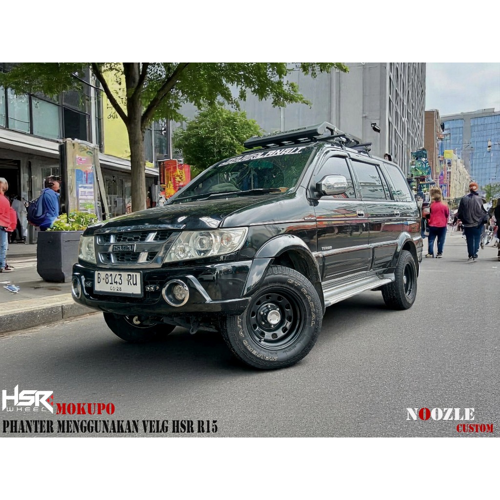 Velg Mobil Phanter Ring 15 Paket Ban Size 235 70 R15 AT Type Pelek Besi HSR Mokupo