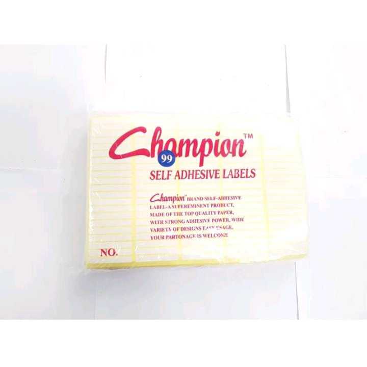 

Label Harga Champion No.99 - 5 x 34mm (1 Pack Isi 7 Lembar) Label Sticker Harga / Sticker Harga