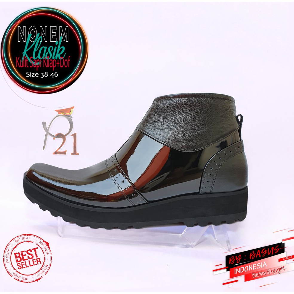 KODE I76S FLAT NONEM KLASIK SEPATU PRIA P21 SEPATU PDH