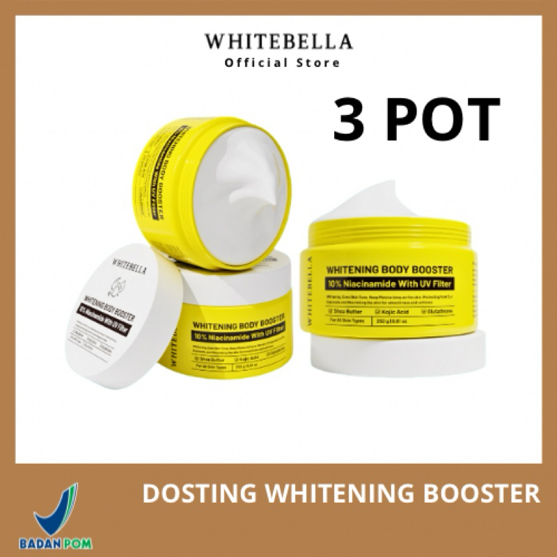 WHITEBELLA - (BUNDLING HB DOSTING) 3 pot x 250 gram body lotion whitening whitebella