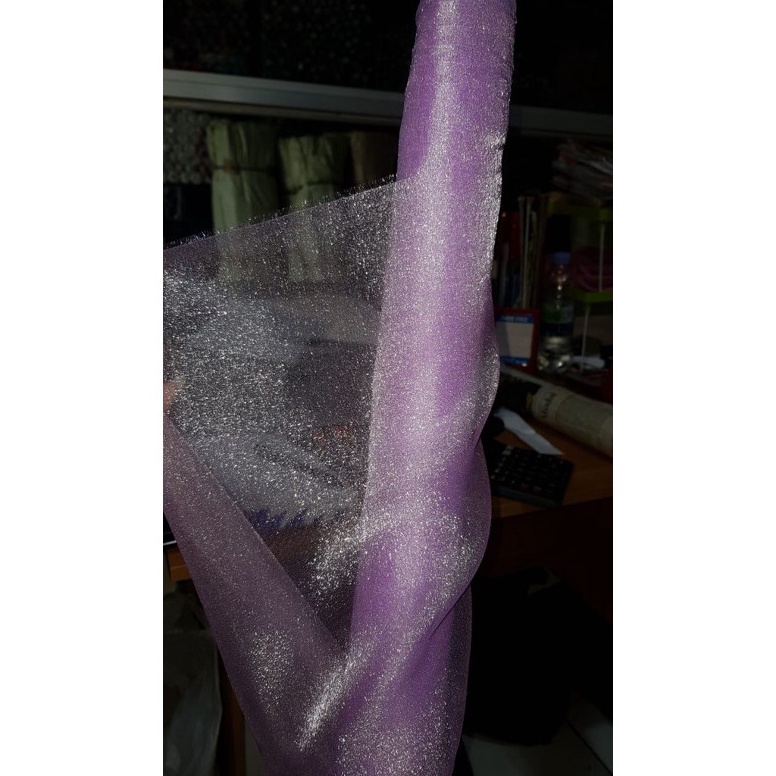 KODE X5C Kain Organza Metalik  Twingkel  Twinkle  Crepe On Metalic  harga per 1 yard9cm9m