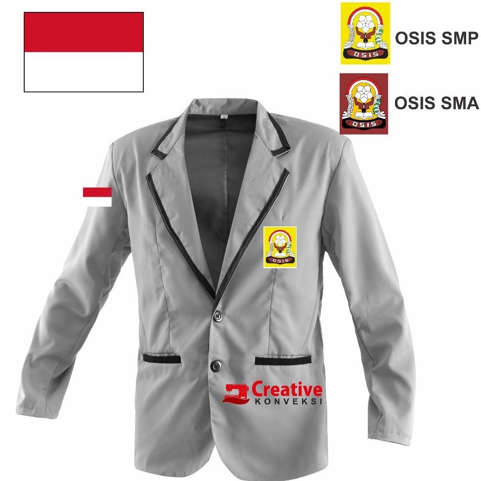 KODE O13F JAS ALMAMATER OSIS ROHIS SMP SMA MTS MA PESANTREN WARNA ABU LIS HITAM
