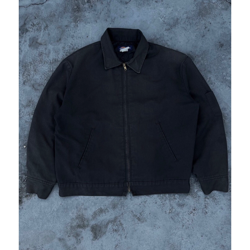 Vintage 90’s Faded Black Dickies Eisenhower Work Jacket