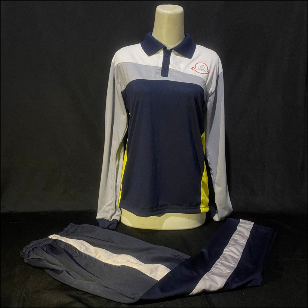 SERAGAM OLAHRAGA SETELAN KAOS DAN CELANA SMP LENGAN PANJANG CUSTOM DESAIN