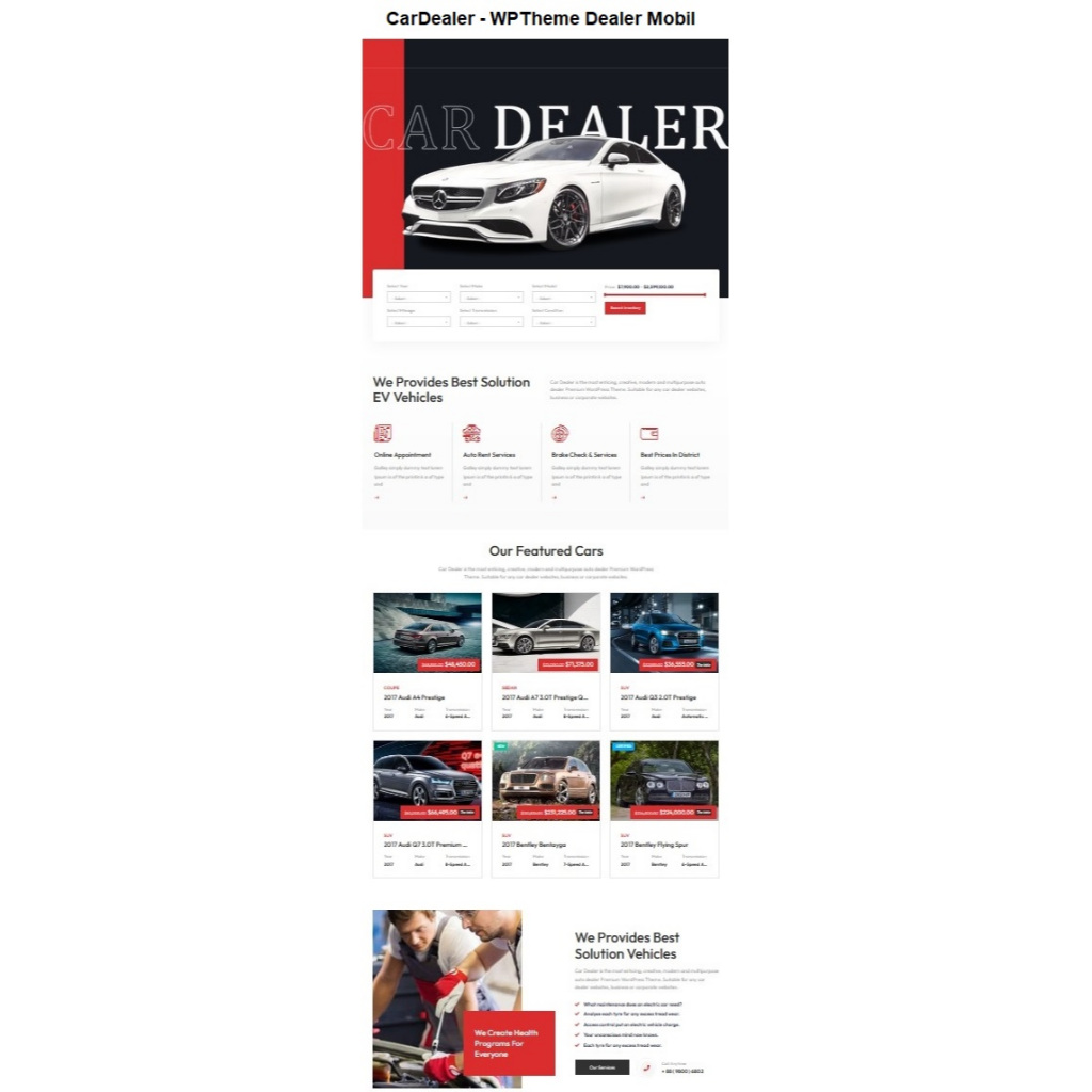 Car Dealer - Theme WordPress.org Premium Untuk Website Otomotif Dealer Mobil Motor