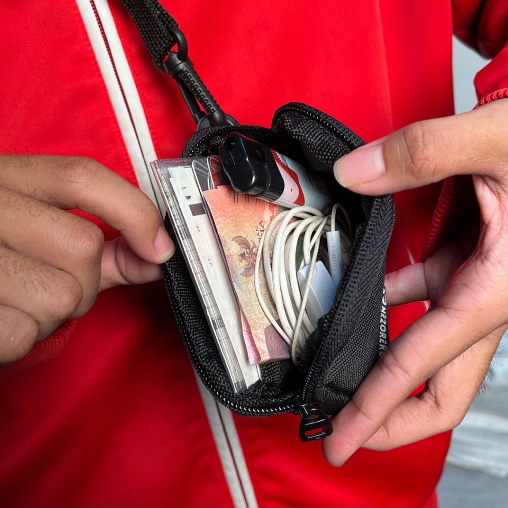 HOT NEZORERO - Sako Wallet Tas Sako Kecil Hanging Wallet Card Holder Pria Wanita Sling Wallet Dompet