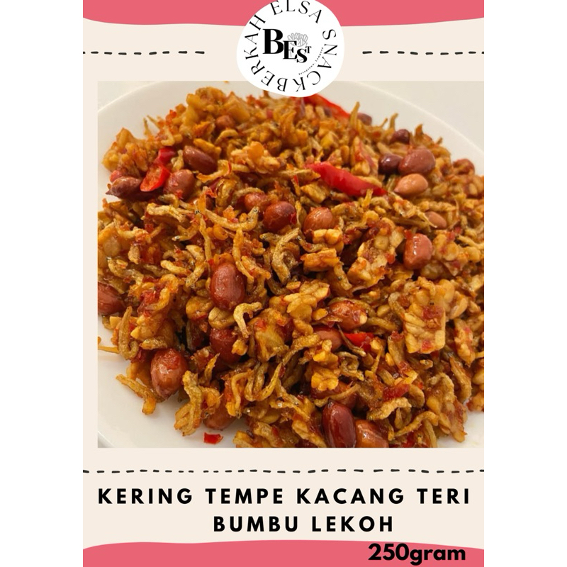 

KERING TEMPE KACANG TERI/OREK TEMPE KACANG TERI/BUMBU LEKOH/250gram