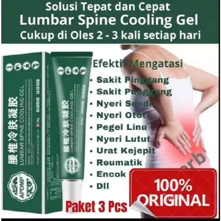 PAKET ISI 3 PCS APDMP SALEP LUMBAR ASLI CREAM LUMBAR CINA ORIGINAL LUMBAR COLD COMPRESSION / Salep C