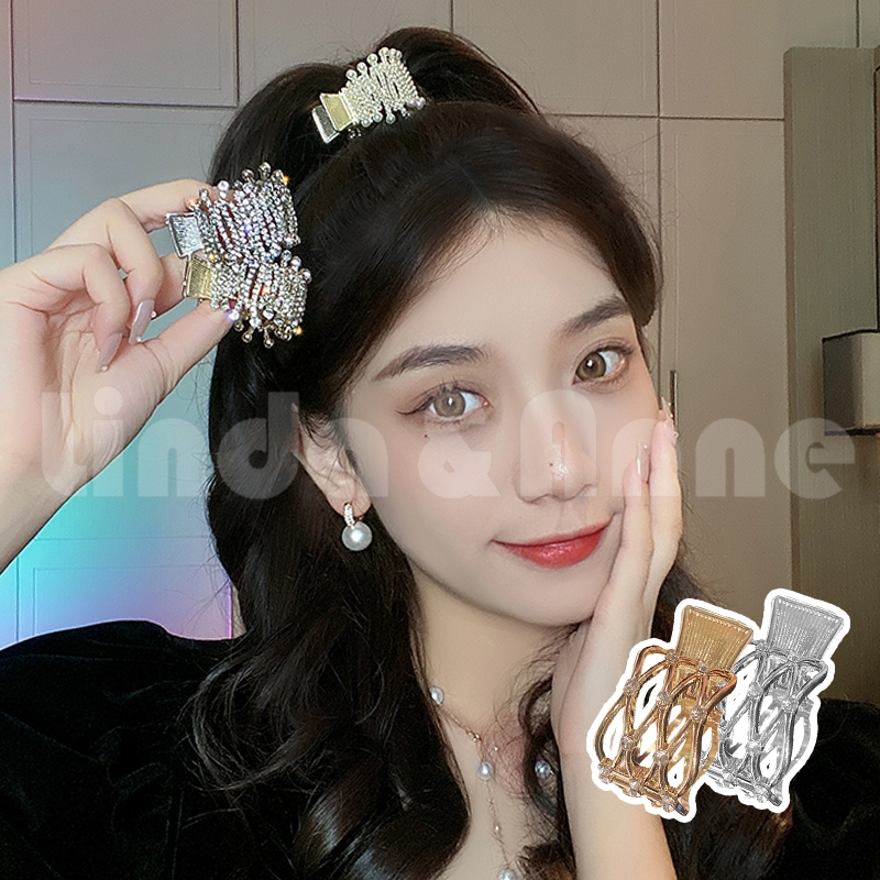 L&A Jepit Rambut Claw Clip Mutiara Aksesoris Rambut Jepitan Ponytail