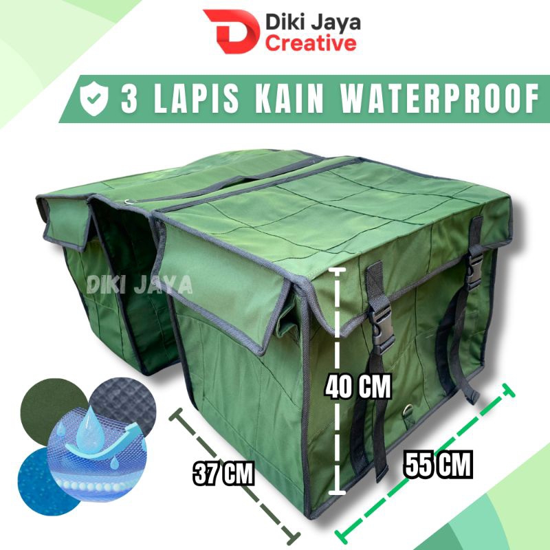 Majutak Gentar45 Tas Obrok Motor Kain Tni Extra Super Jumbo Tas Kurir Tas Pos Srandul Obrok