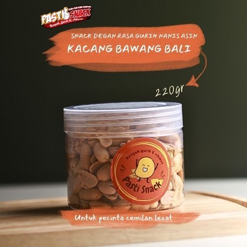 

Kacang Bawang - Camilan Kacang Bawang Bali Kacang Bawang Premium Kemasan Plastik Dan Toples