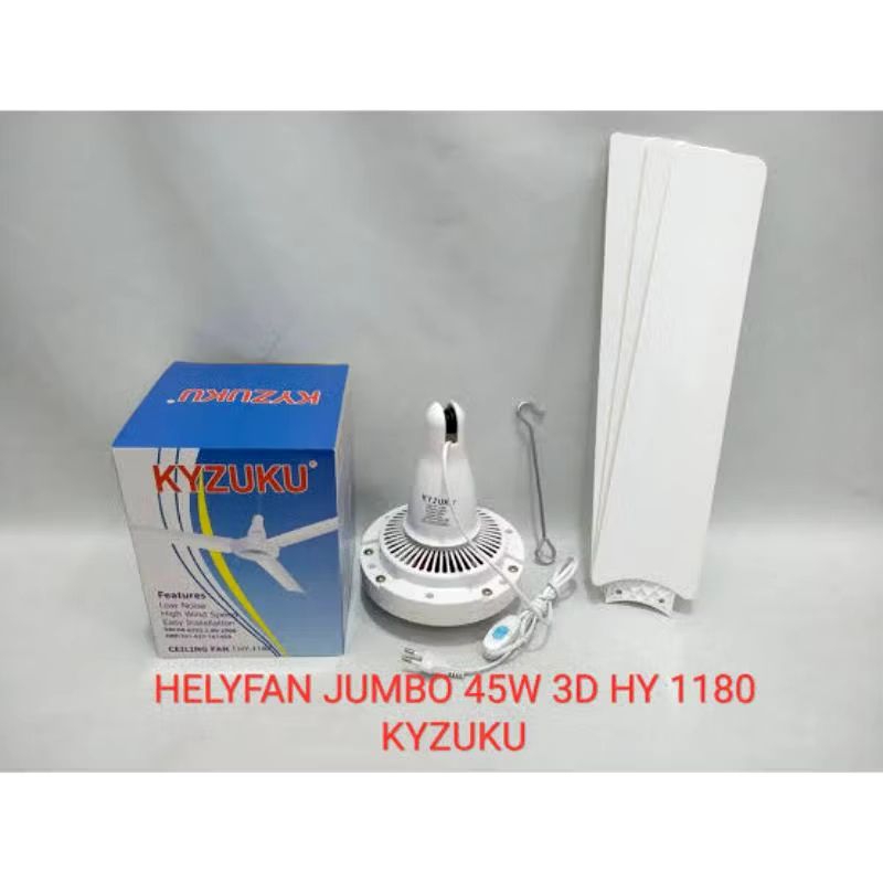 Kipas Angin Gantung Plafong Ceiling Fan Jumbo KYZUKU HY-1180 45 Watt