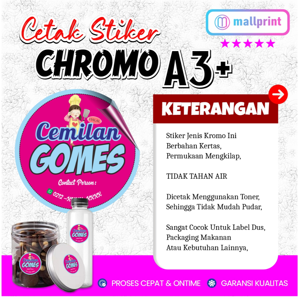 

Cetak Stiker Kromo untuk Label Makanan + Potong