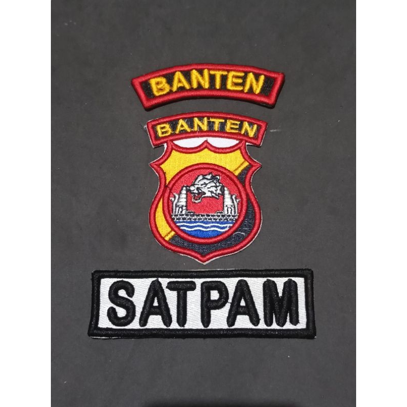 Bordir logo Banten/Banten/satpam timbul 3D