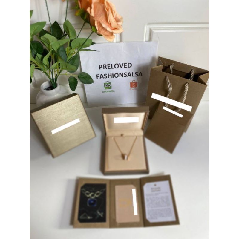 Preloved Rose Gold, Ceramic B Zero 1 Necklace With White No Gemstones