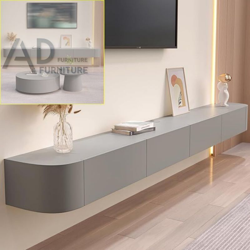 Meja Tv dinding kabinet gantung meja Tv menimalis mg01