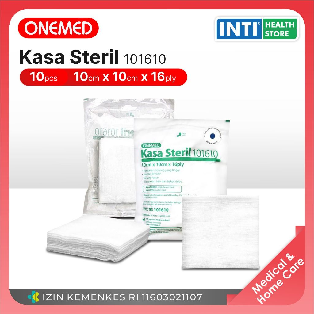 Onemed | Kasa Steril 101610 | Kasa Steril 10x10cm 16ply 10 pcs