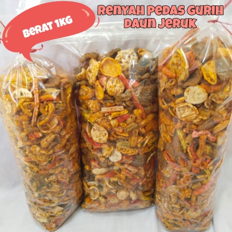 

Cemilan Seblak Mix Daun Jeruk ANR 1 kg / Kerupuk Seblak Campur Satu Bal