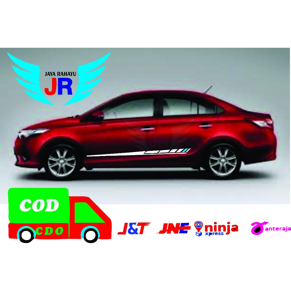 stiker mobil sedan VIOS stiker list body samping mobil COROLLA stiker cutting mobil sedan CIVIC