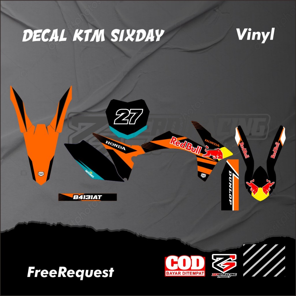 DECAL KTM SIXDAY DECAL KTM 250 KTM 85 FULL BODY STIKER KTM 250