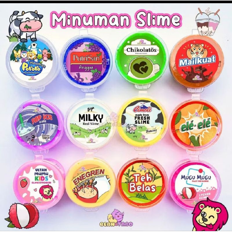 

PAKET MINUMAN SLIME 25 ML (ISI 10 PCS) / SLIME MURAH / SLIME JIGGLY / BY SLIME KARAKTER