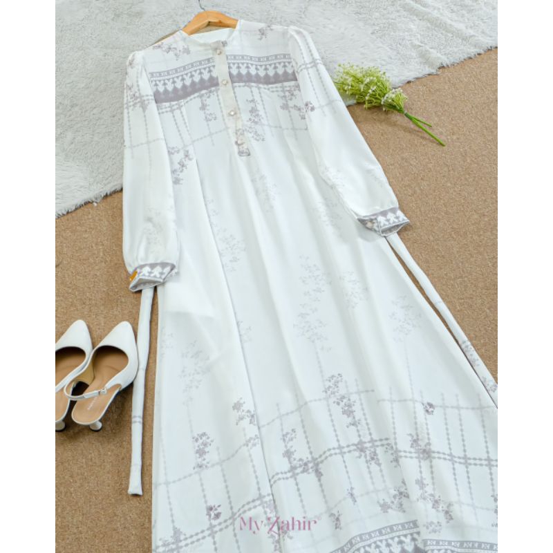 ZOYA DRESS GAMIS PUTIH MEWAH MURAH BY MY ZAHIR