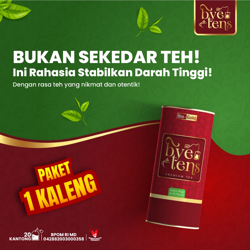 

Bye Tens Premium Tea Menurunkan Tekanan Darah Tinggi / Hipertensi Teh Celup Herbal Seledri Mengkudu