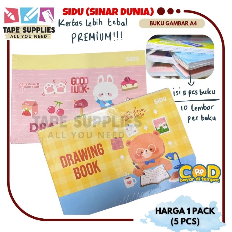 

Ag Buku Gambar SIDU A4 / (1 PAK ISI 5 BUKU) - BUKU GAMBAR LUCU KARAKTER