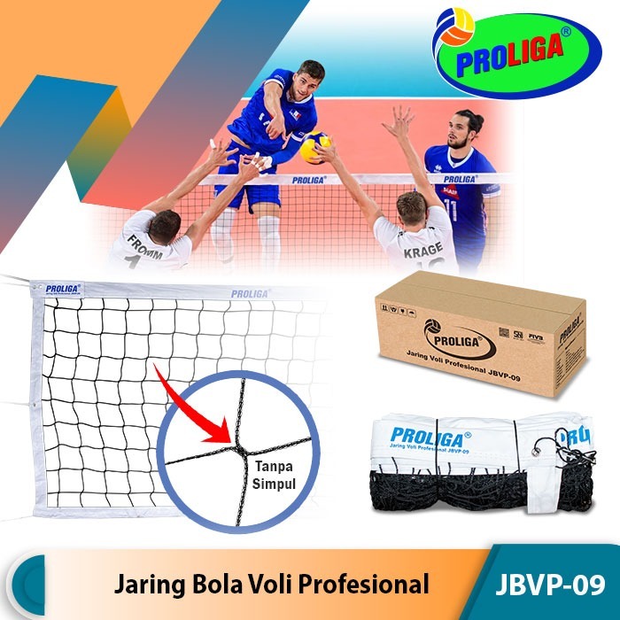 PROLIGA Jaring Bola Voli Professional JBVP-09 Net Voli Profesional