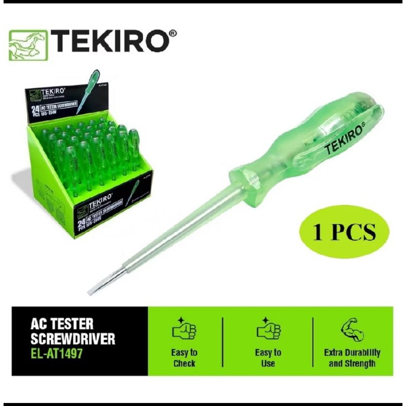 TEKIRO Test Pen AC / Obeng Tespen AC Tes Pen Listrik Tekiro Obeng Tespen Min