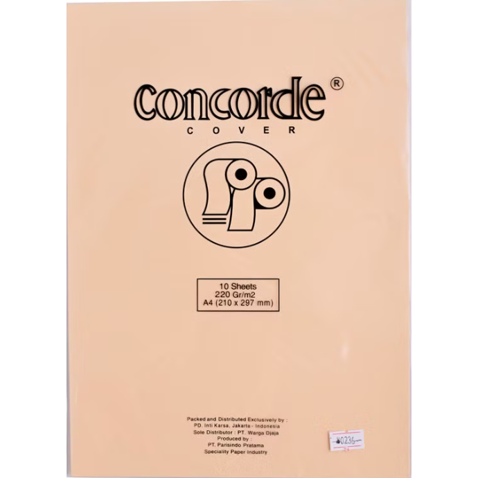 

Gramedia Pettarani - Kertas Concorde Cover Warna Cream A4 220 gram 10 Lembar 80236