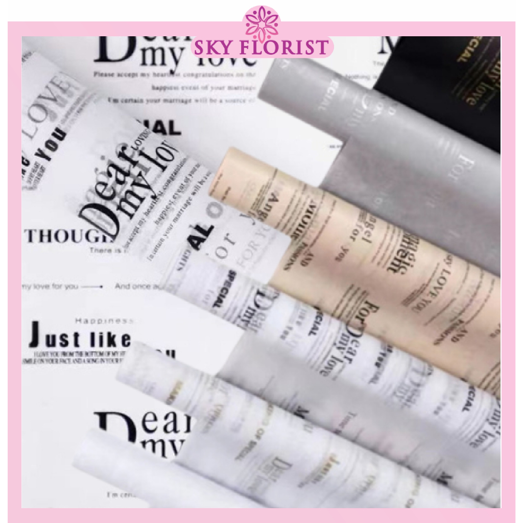 

20 Lembar Kertas Buket Bunga Wajik Pearl Sydney Paper Flower Wrapping Hand Bouquet KB6248