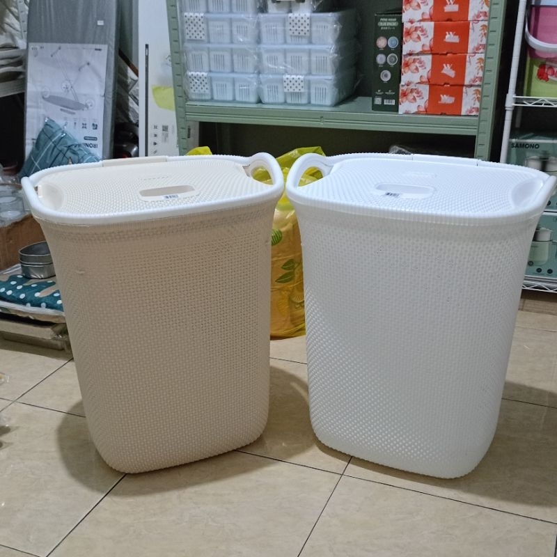 Keranjang Laundry Dengan Tutup Keranjang Baju Plastik