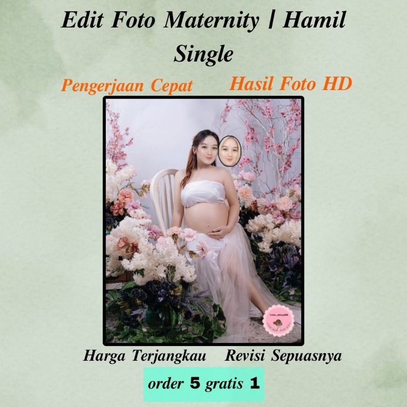 EDIT FOTO MATERNITY NON HIJAB SINGLE FOTO HAMIL PART 1