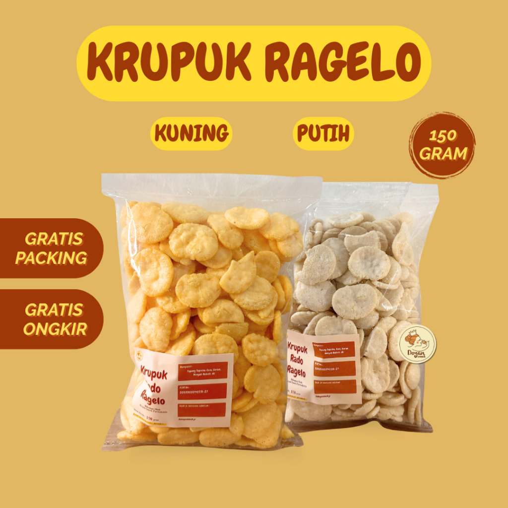 

KERUPUK RAGELO 150GR / KRUPUK ASIN ORIGINAL